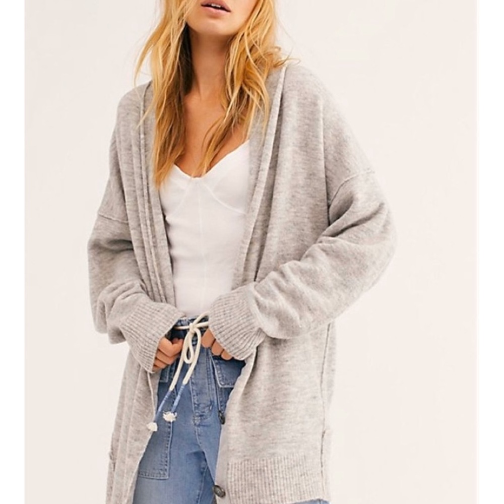 Free People Exposed Seam Cardigan Large - Picture 2 of 8